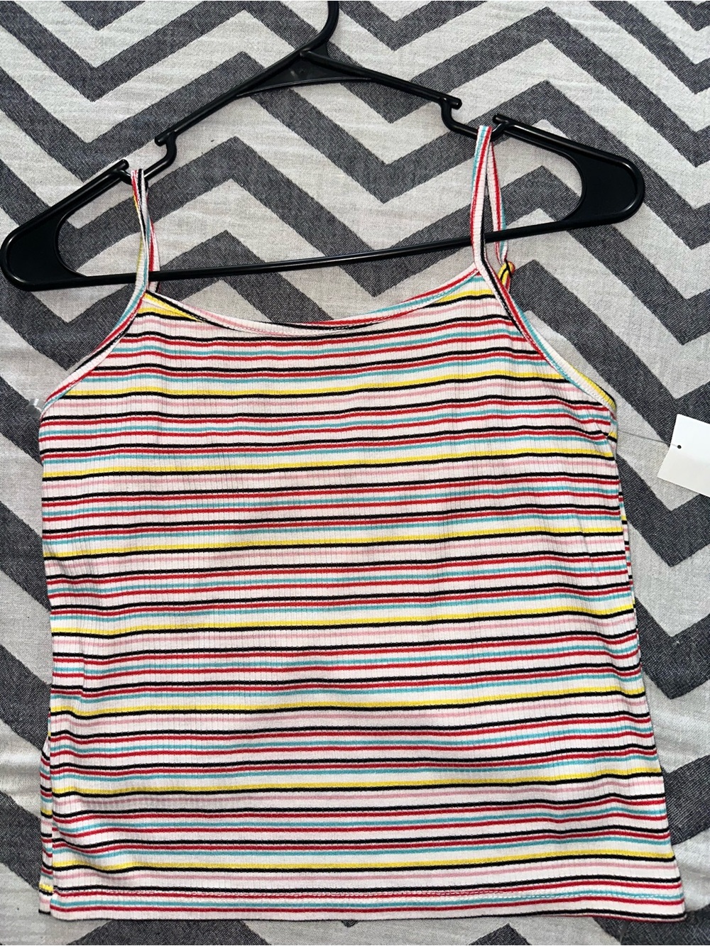 Cotton Emporium NEW!! Women’s Multicolor Stripe Ribbed Tank Top